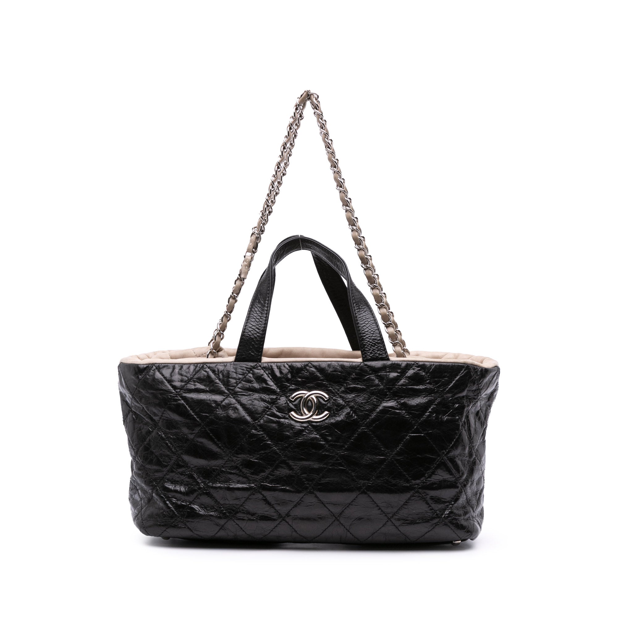 CC Quilted Glazed Calfskin Portobello Tote