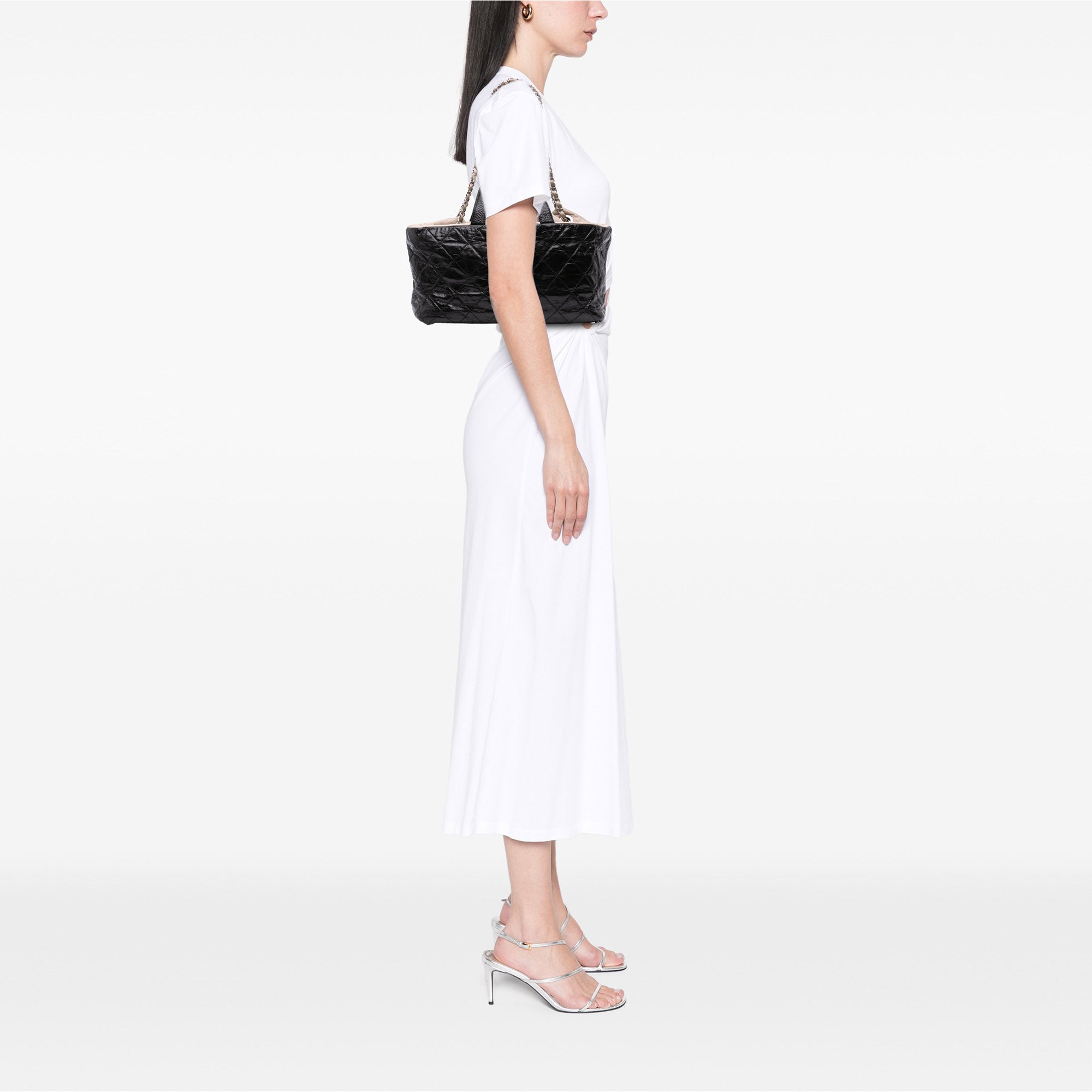 CC Quilted Glazed Calfskin Portobello Tote