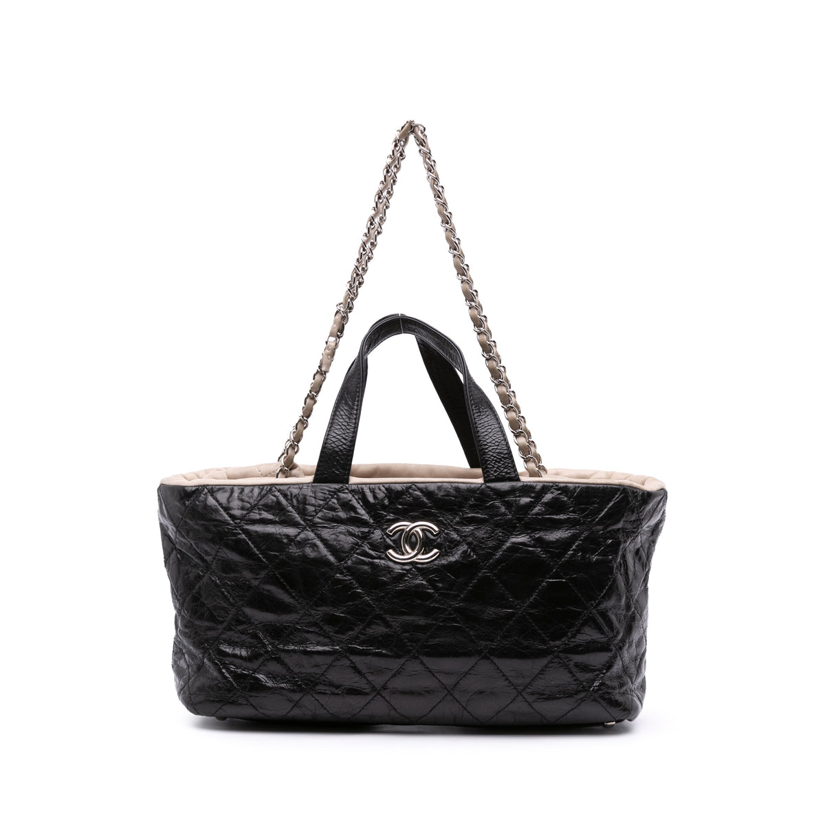 CC Quilted Glazed Calfskin Portobello Tote