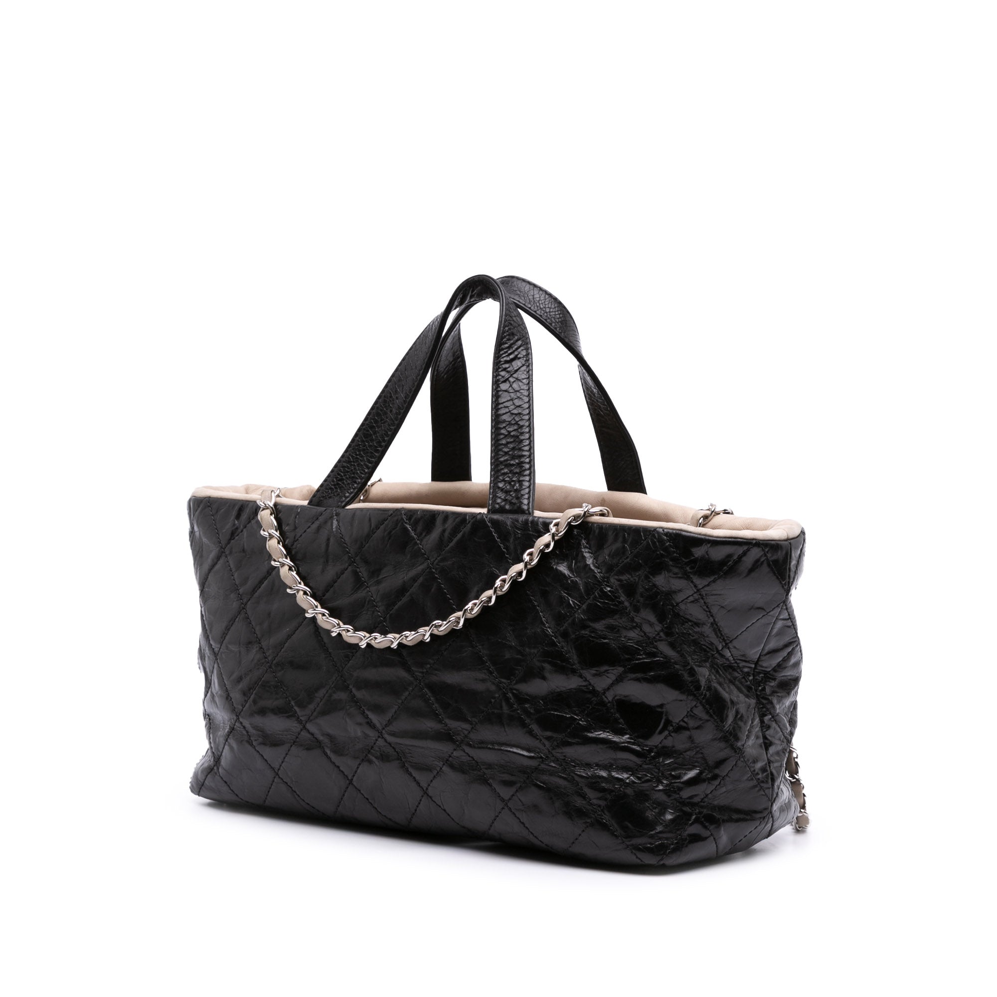 CC Quilted Glazed Calfskin Portobello Tote