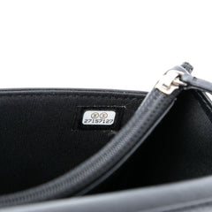 CC Quilted Lambskin Multicolor Border Full Flap Wallet on Chain