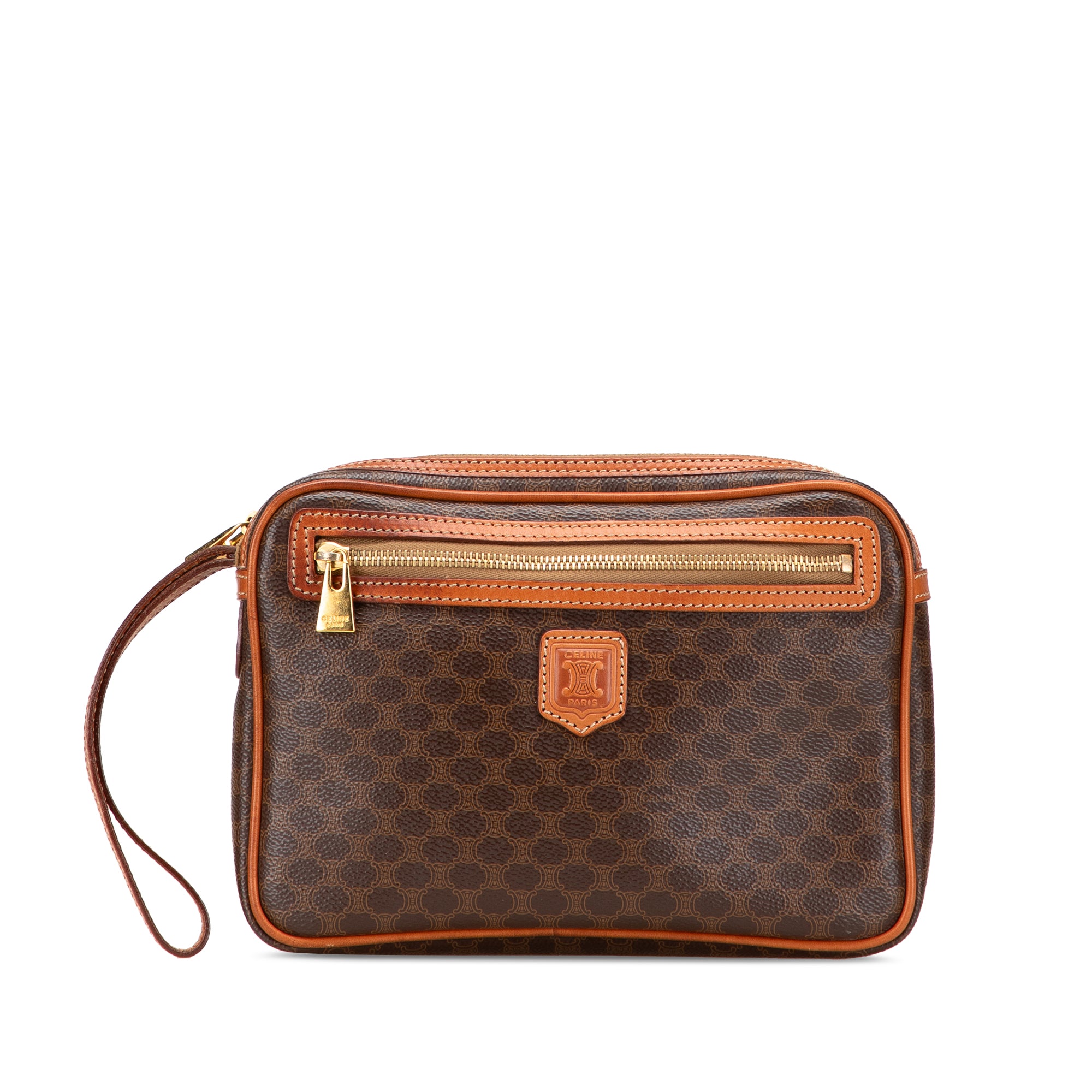 Macadam Coated Canvas Clutch