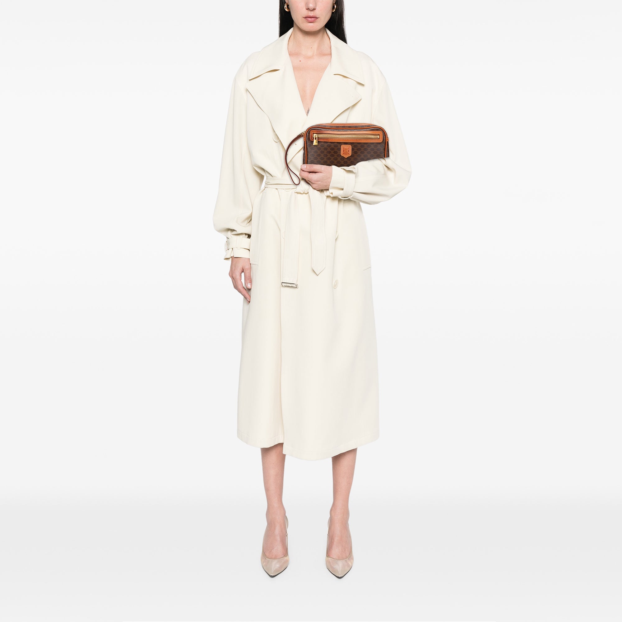 Macadam Coated Canvas Clutch