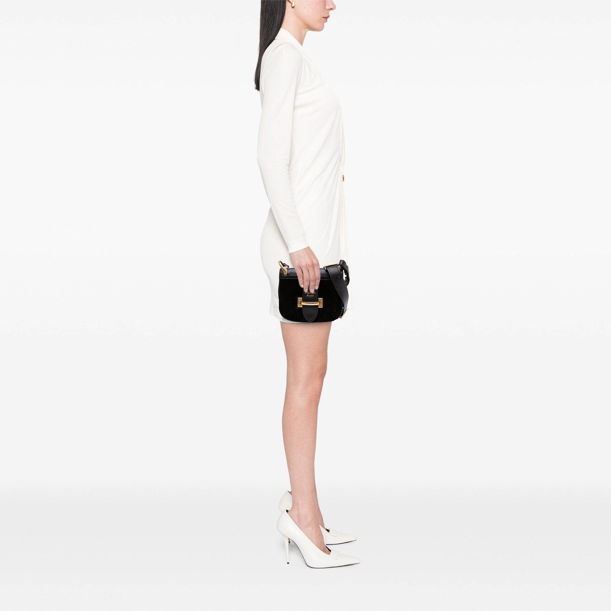 City Calf and Velvet Pionniere Crossbody
