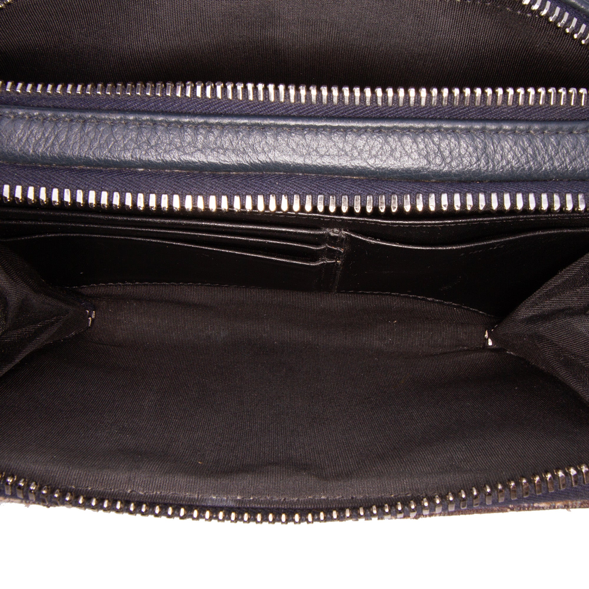 Oblique Canvas Zipped Pouch with Strap