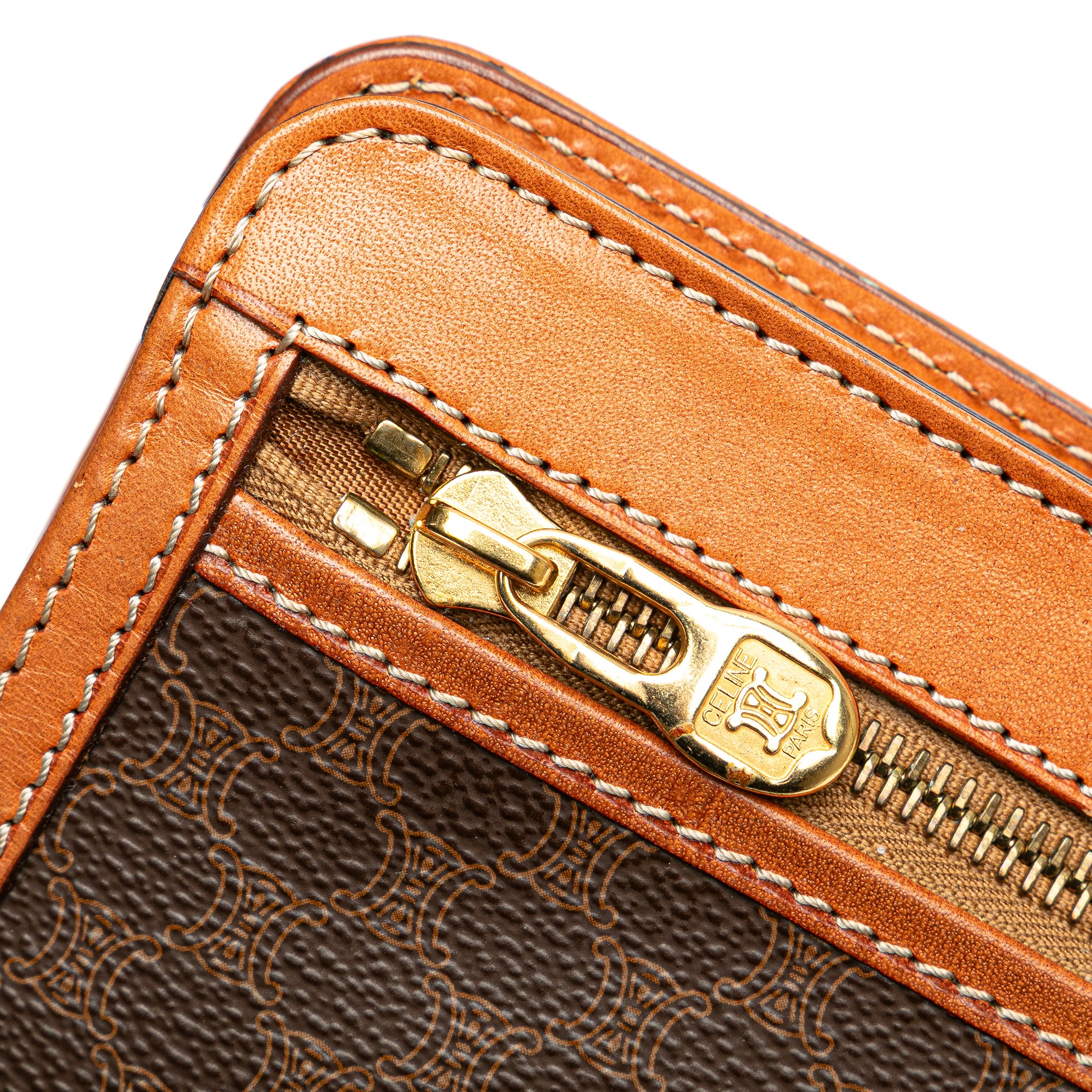 Macadam Coated Canvas Clutch