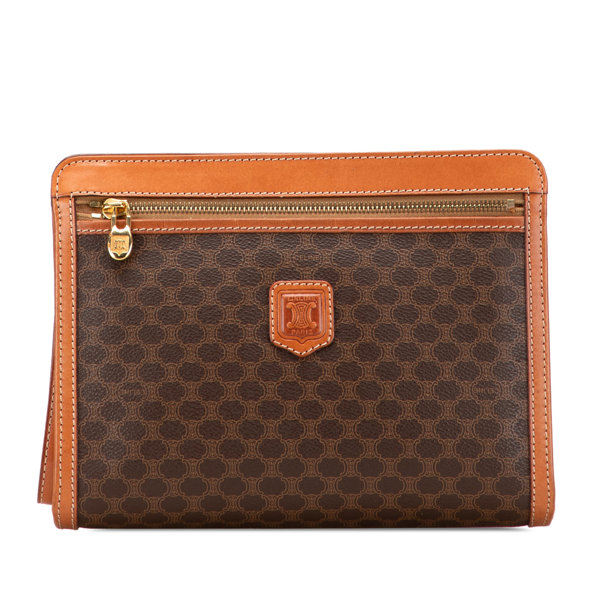 Macadam Coated Canvas Clutch