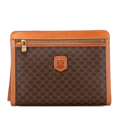 Macadam Coated Canvas Clutch