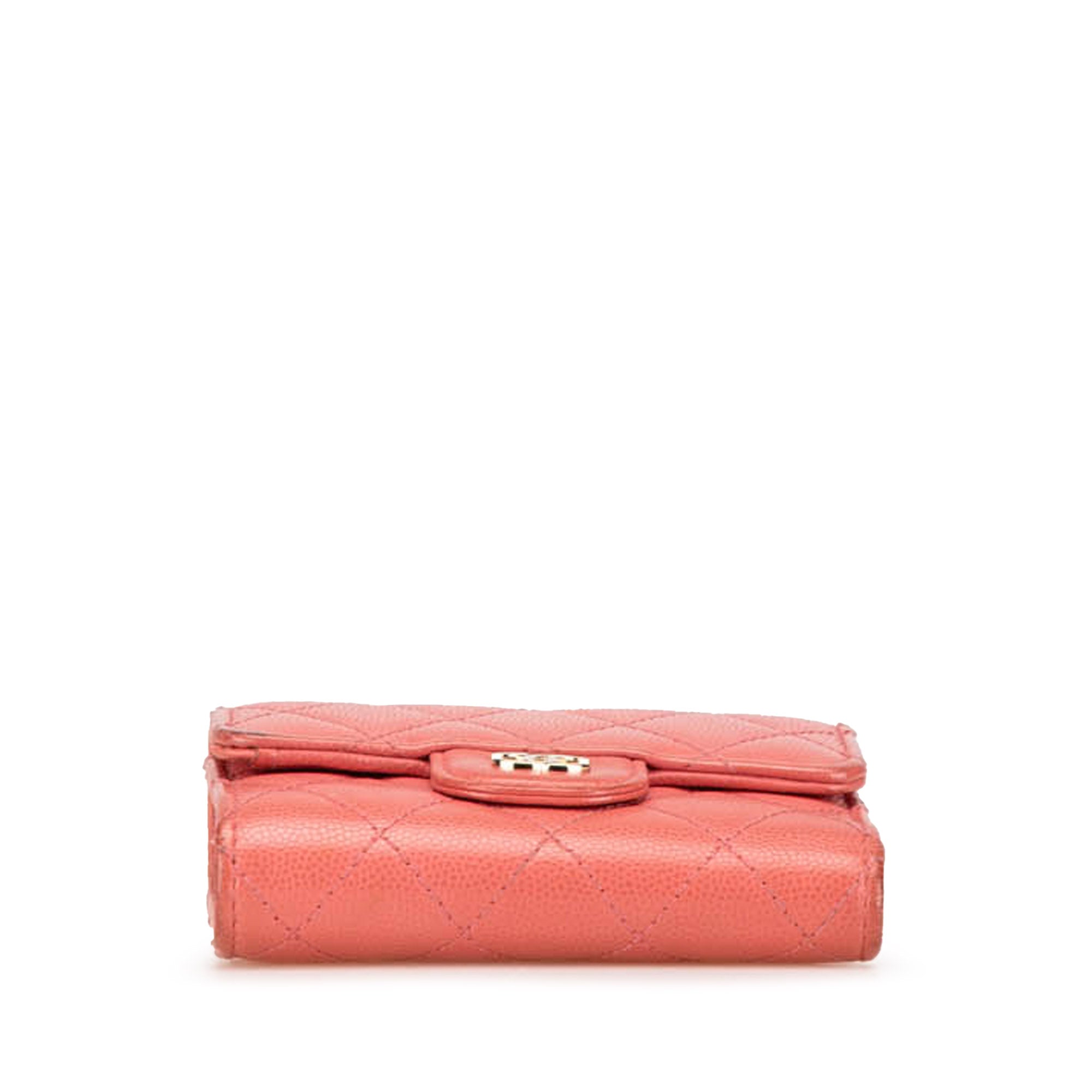 CC Quilted Caviar Trifold Wallet