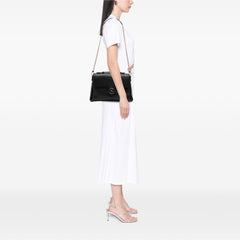 Medium Dollar Calf Interlocking G Satchel