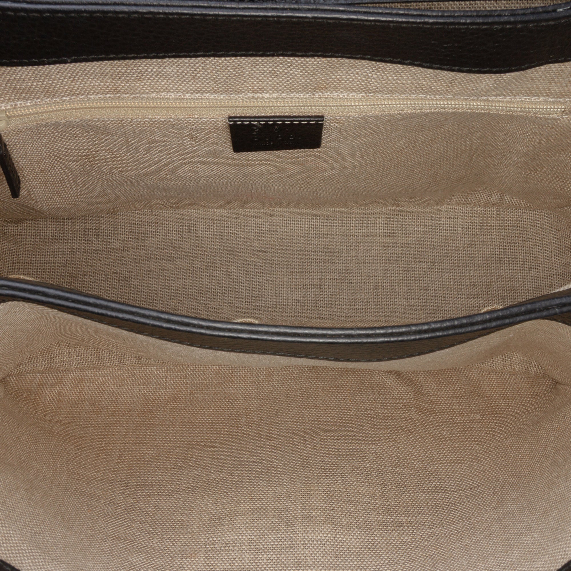 Medium Dollar Calf Interlocking G Satchel