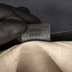 Medium Dollar Calf Interlocking G Satchel