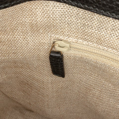 Medium Dollar Calf Interlocking G Satchel