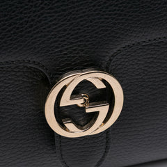 Medium Dollar Calf Interlocking G Satchel