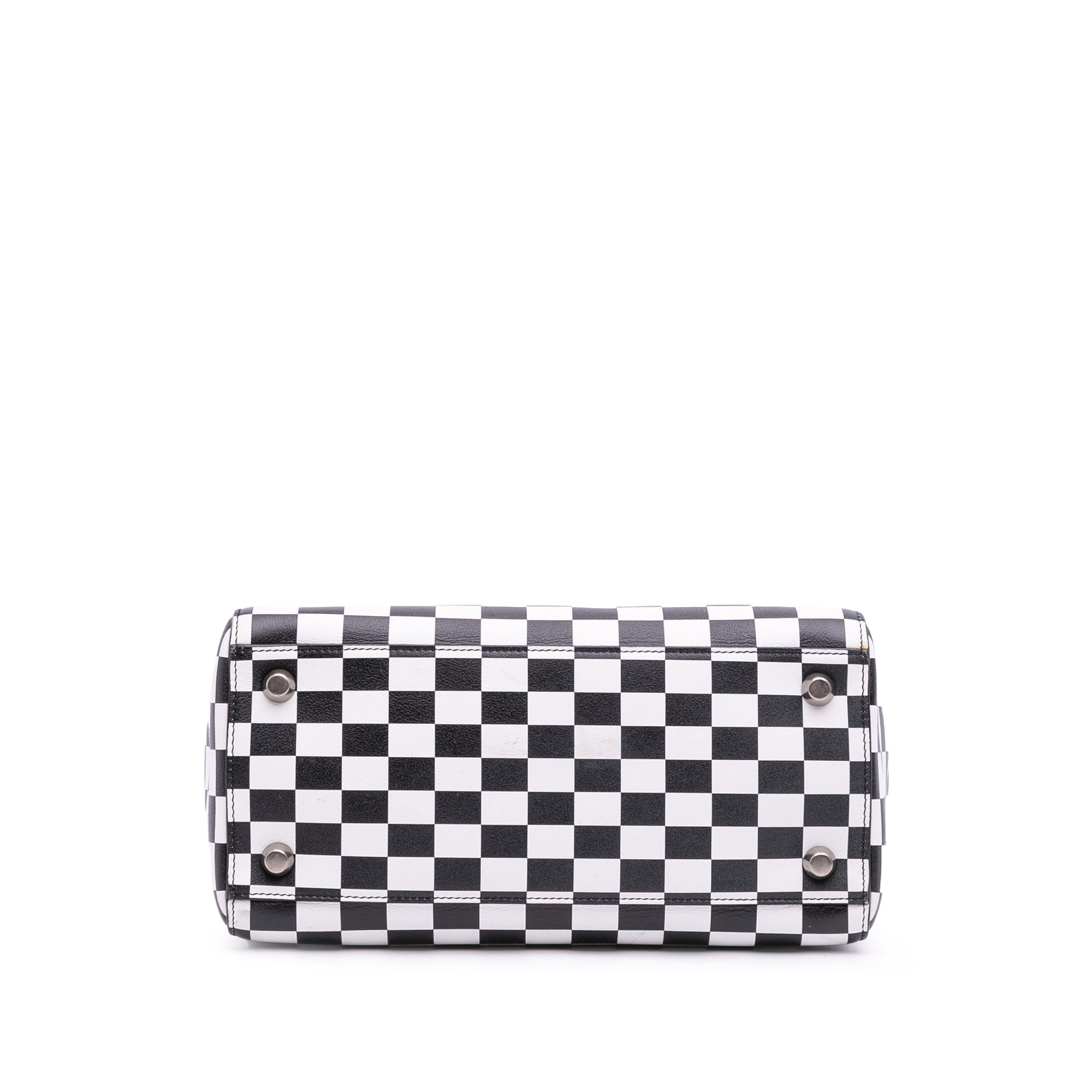 Medium Calfskin Checkered Lady Dior