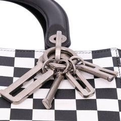 Medium Calfskin Checkered Lady Dior