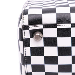 Medium Calfskin Checkered Lady Dior