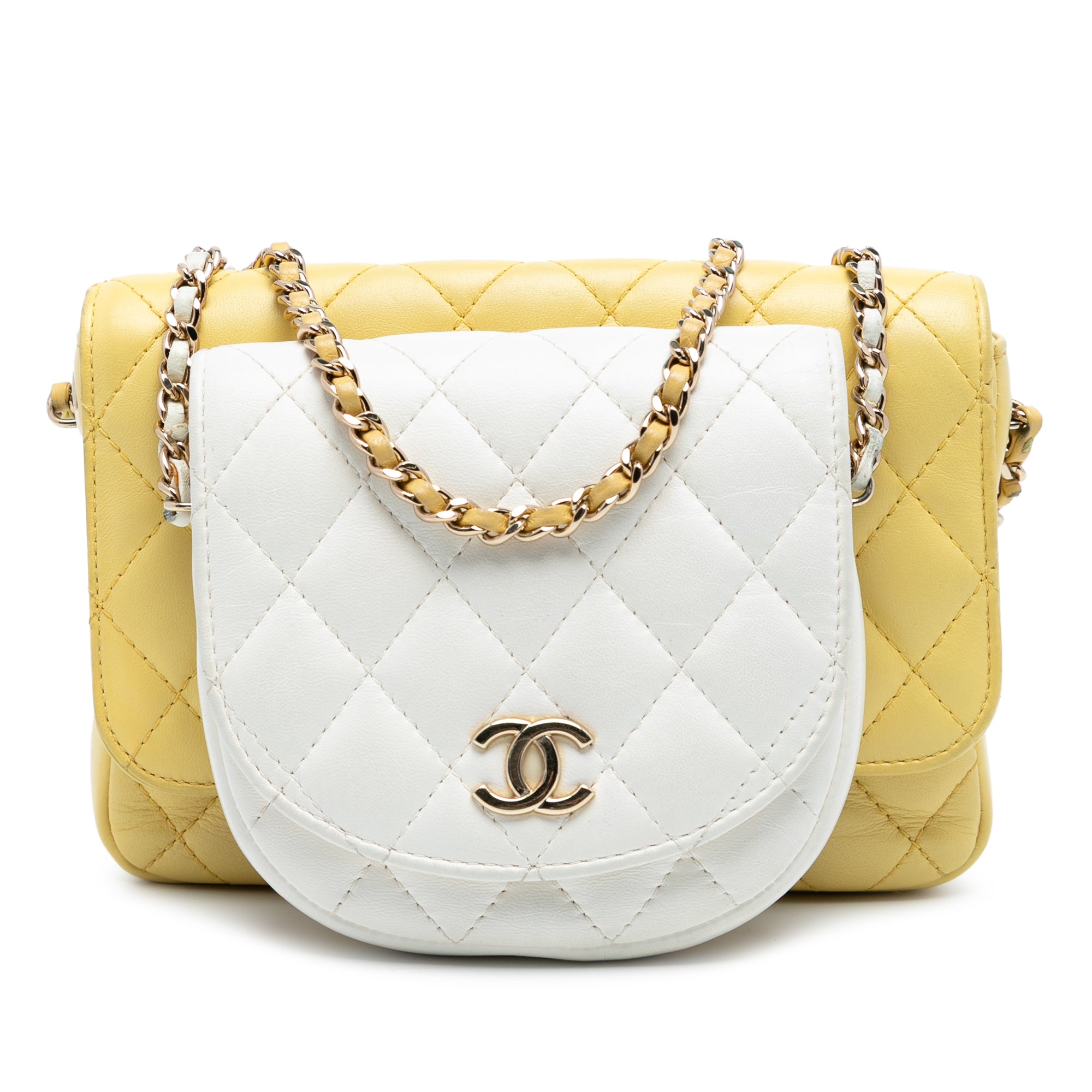 CC Quilted Lambskin Side Packs Flap
