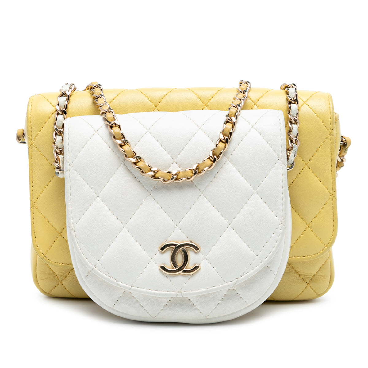 CC Quilted Lambskin Side Packs Flap