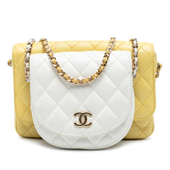 CC Quilted Lambskin Side Packs Flap