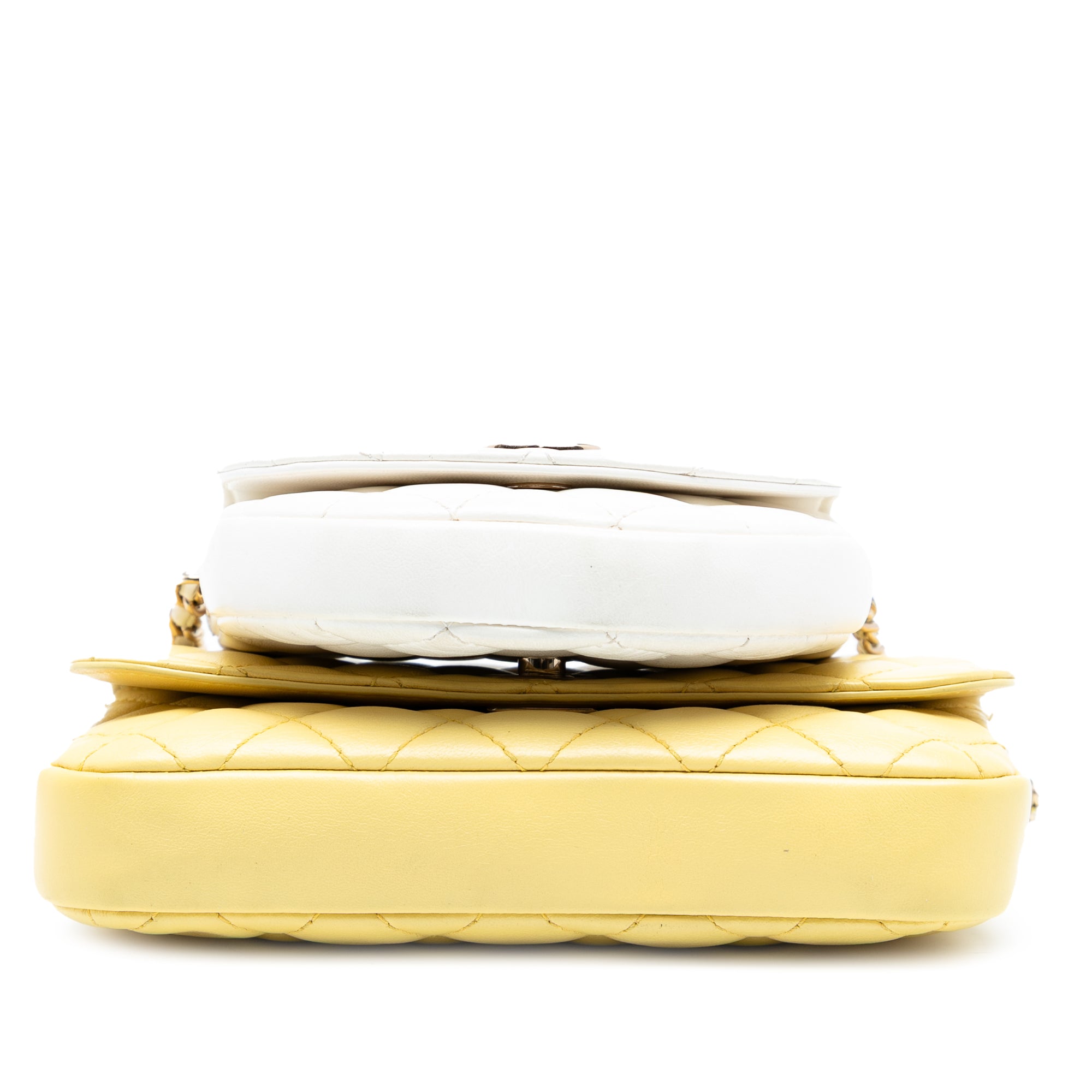 CC Quilted Lambskin Side Packs Flap