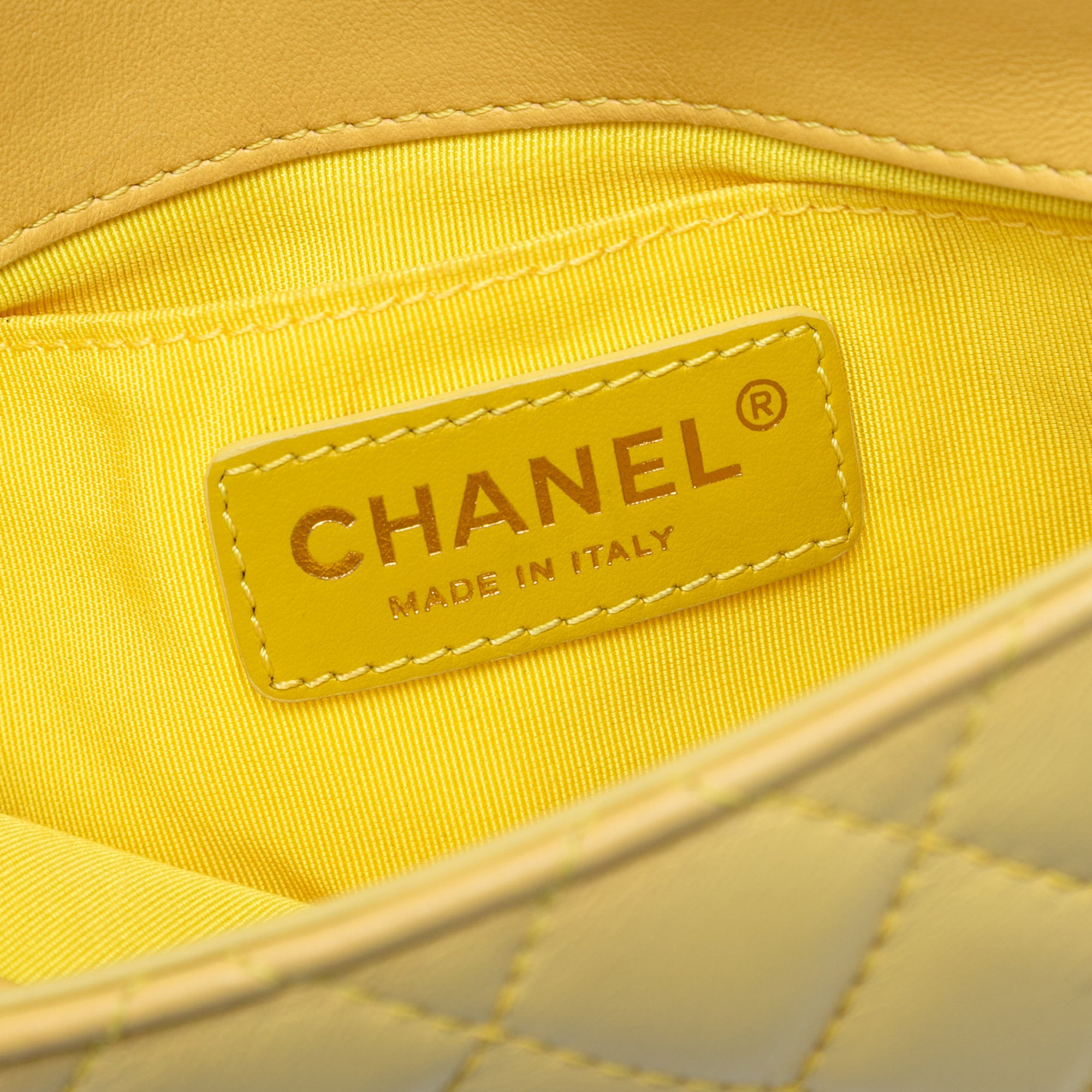 CC Quilted Lambskin Side Packs Flap