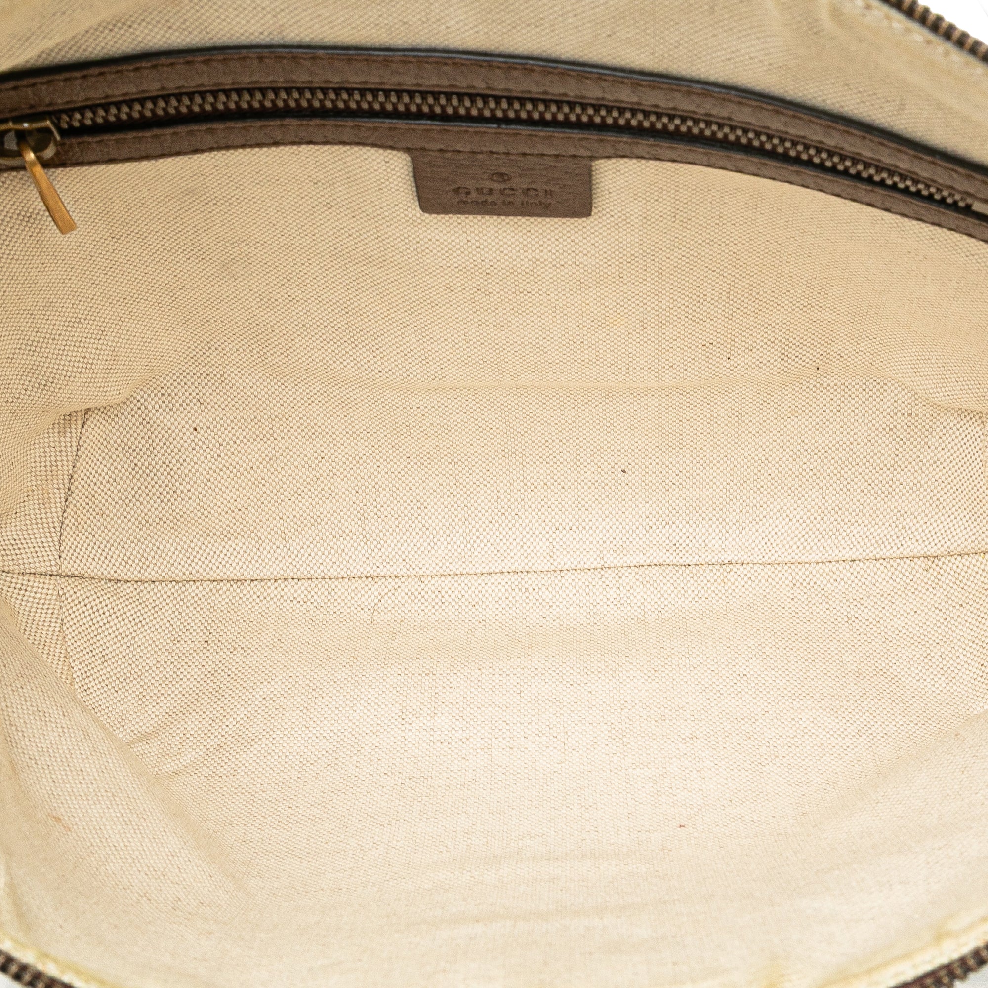 Small GG Supreme Web Ophidia Half Moon Crossbody