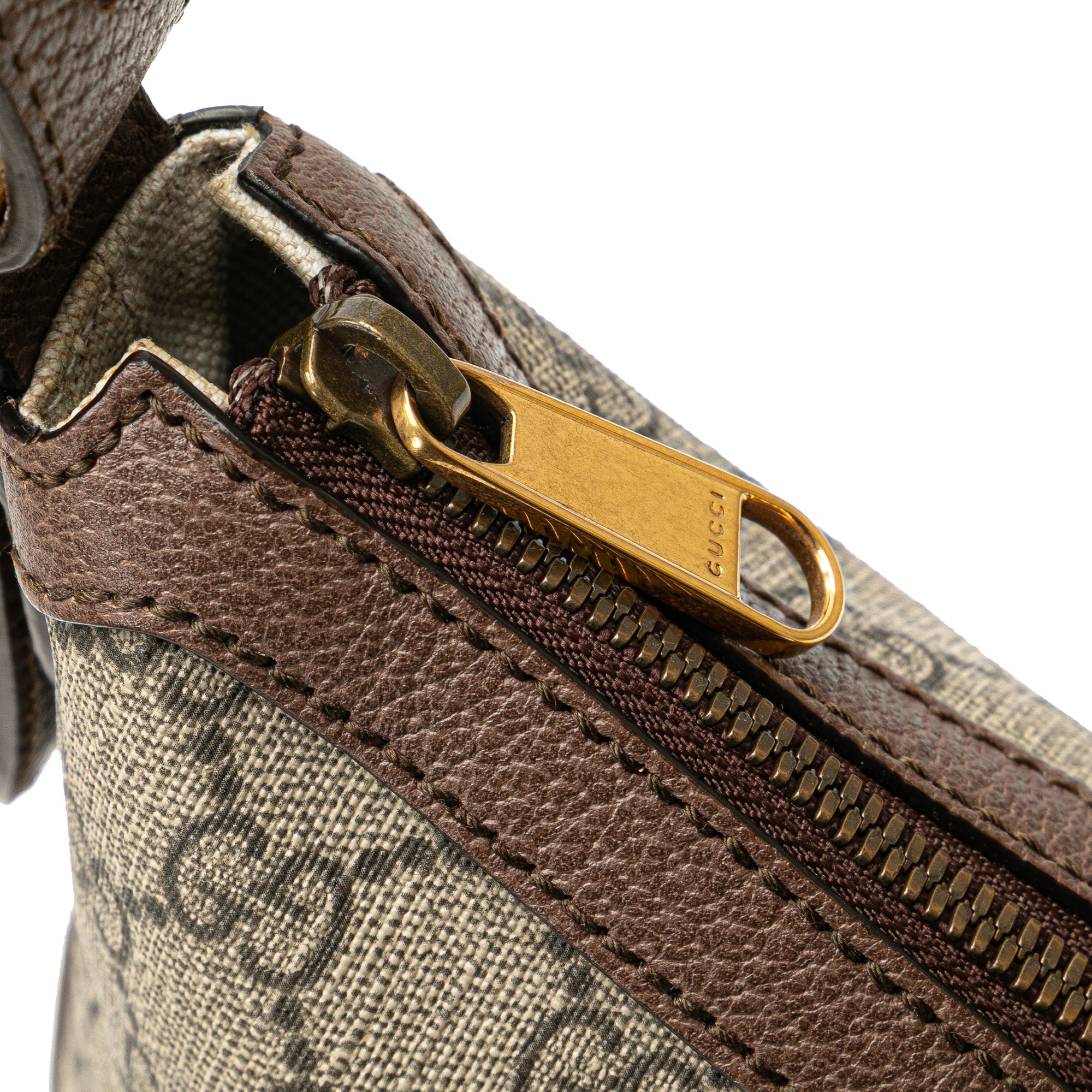 Small GG Supreme Web Ophidia Half Moon Crossbody