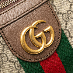 Small GG Supreme Web Ophidia Half Moon Crossbody