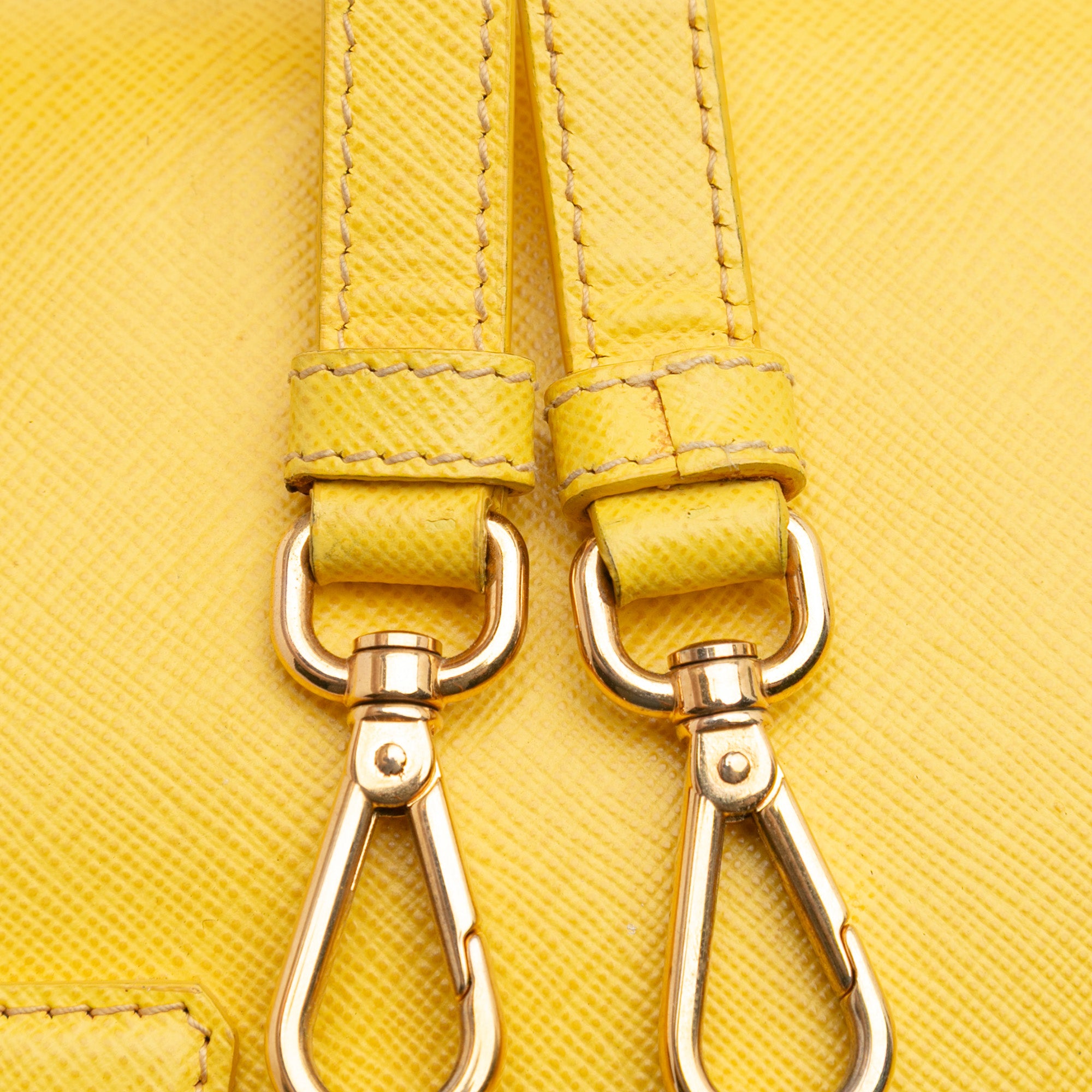 Small Saffiano Lux Galleria Double Zip Satchel