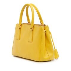 Small Saffiano Lux Galleria Double Zip Satchel