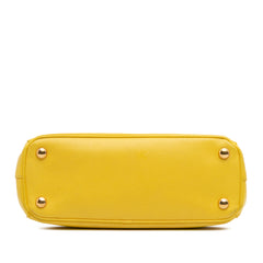 Small Saffiano Lux Galleria Double Zip Satchel