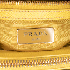 Small Saffiano Lux Galleria Double Zip Satchel