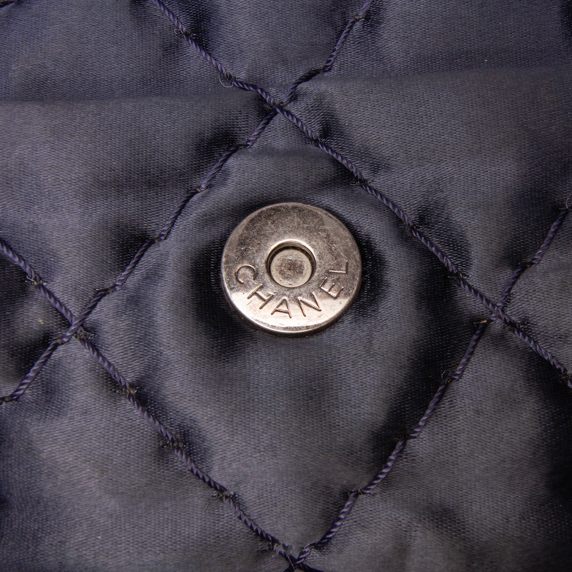 Extra Large CC Quilted Satin Single Flap