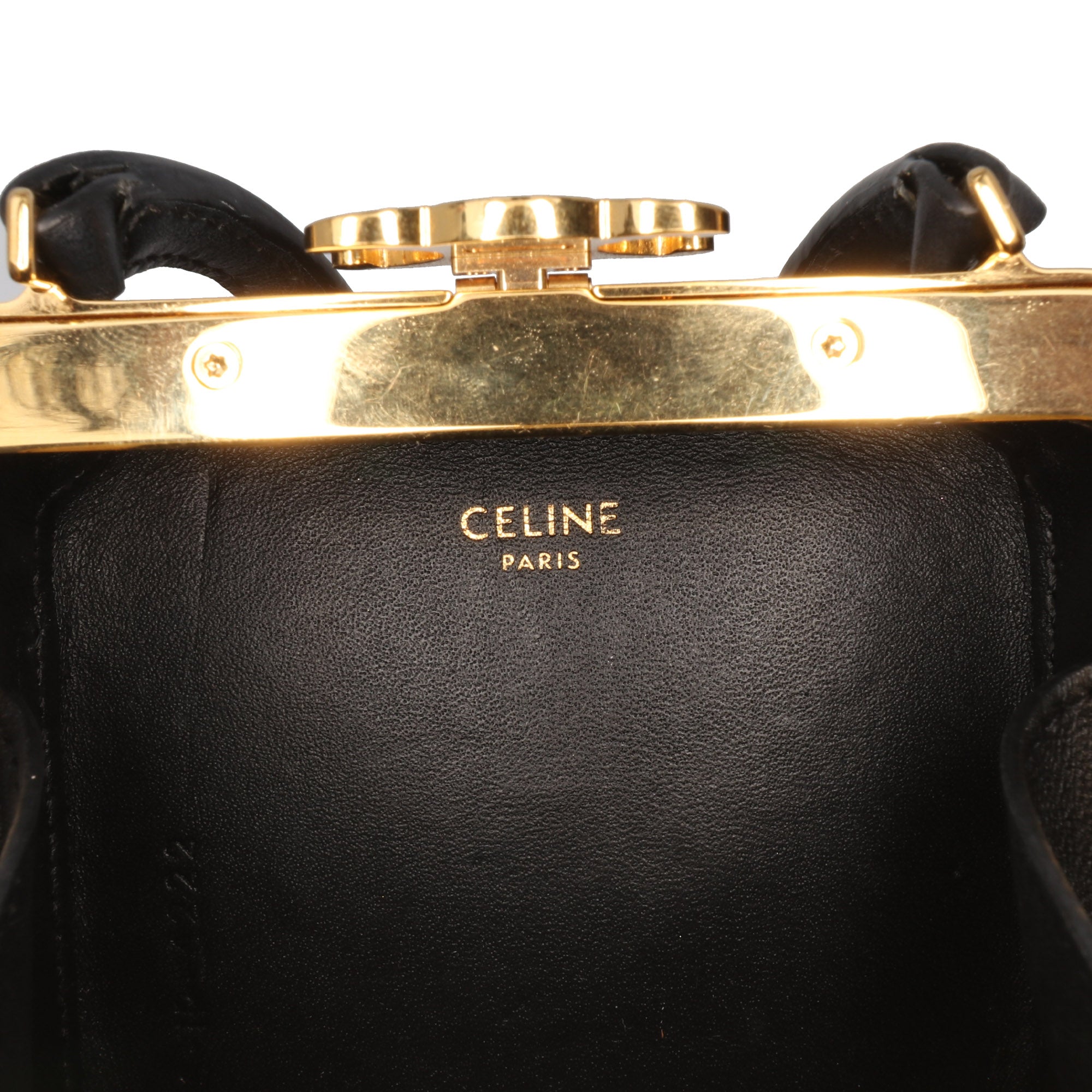 Leather Sequin Triomphe Minaudiere