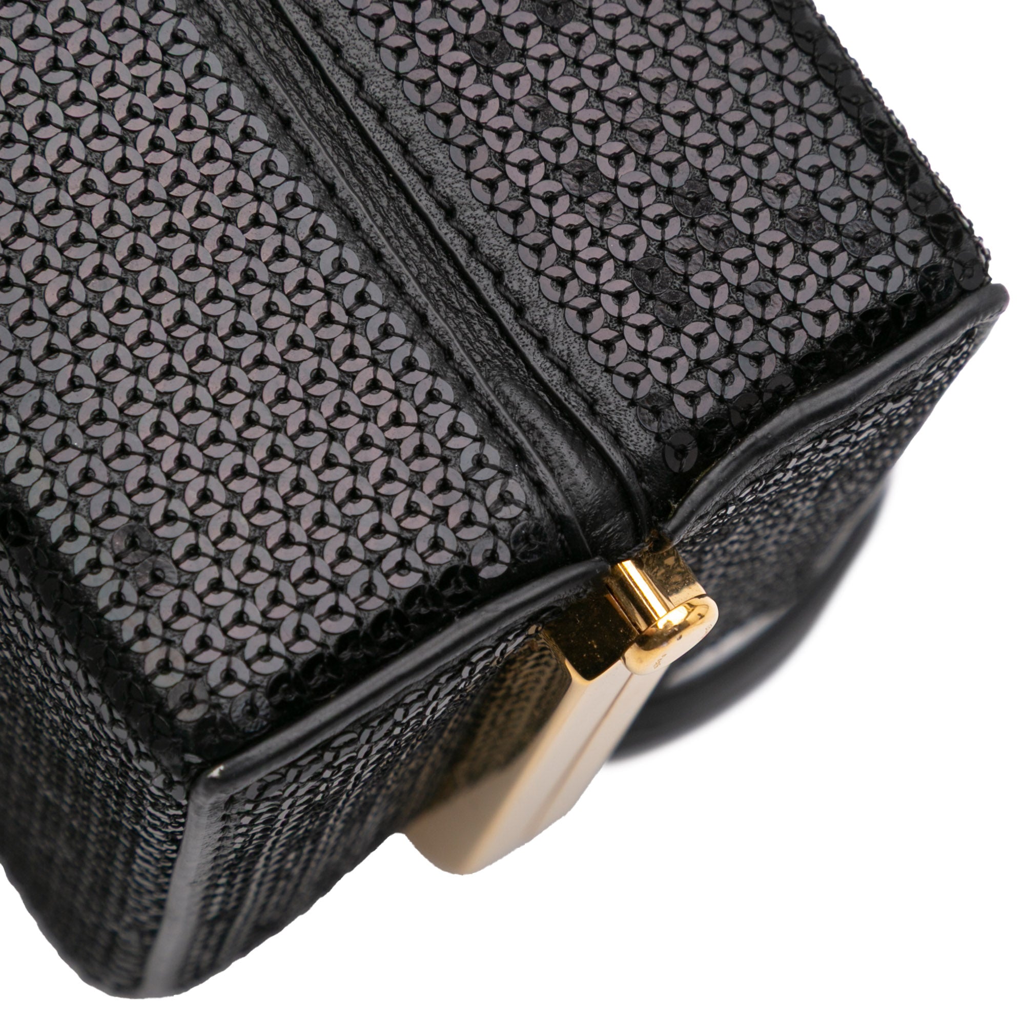 Leather Sequin Triomphe Minaudiere