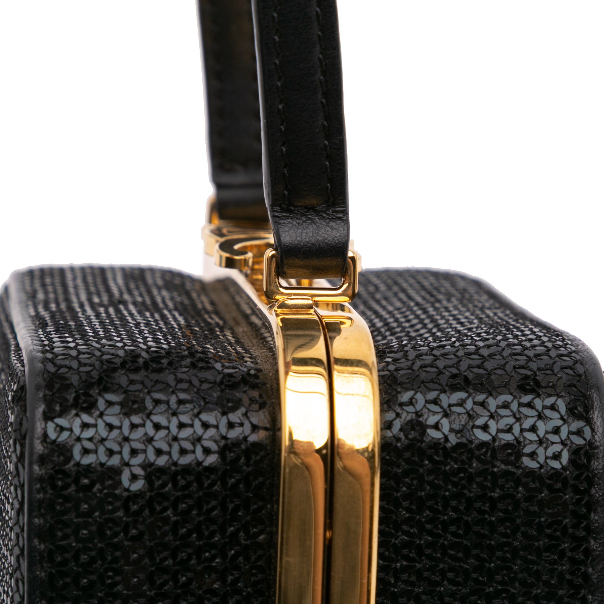 Leather Sequin Triomphe Minaudiere