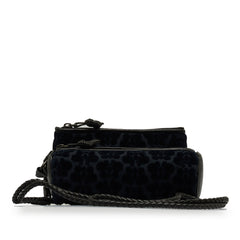 Multi-Pouch Butterfly Velvet Crossbody