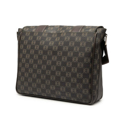 Anagram Coated Canvas Flap Crossbody