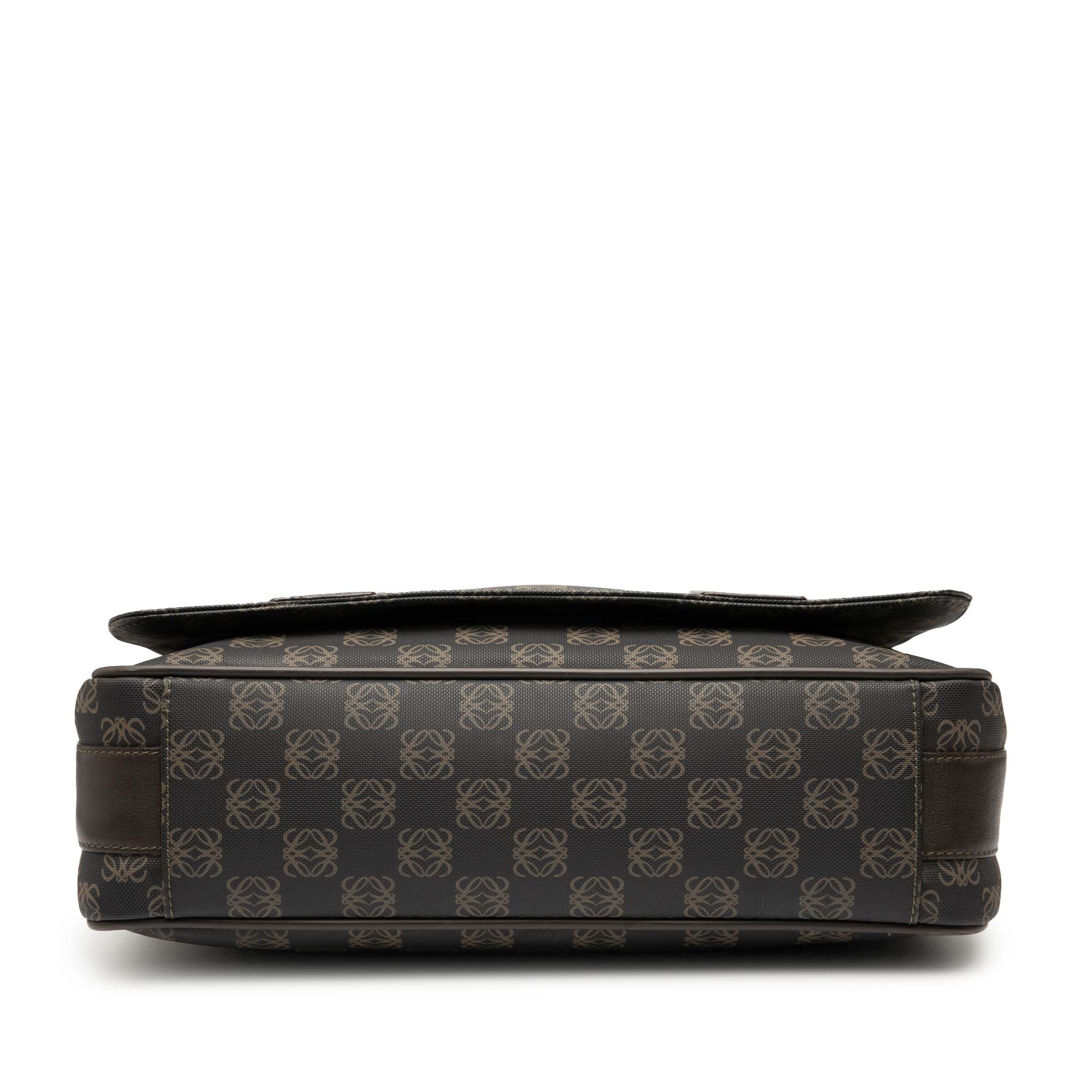 Anagram Coated Canvas Flap Crossbody