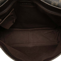 Anagram Coated Canvas Flap Crossbody