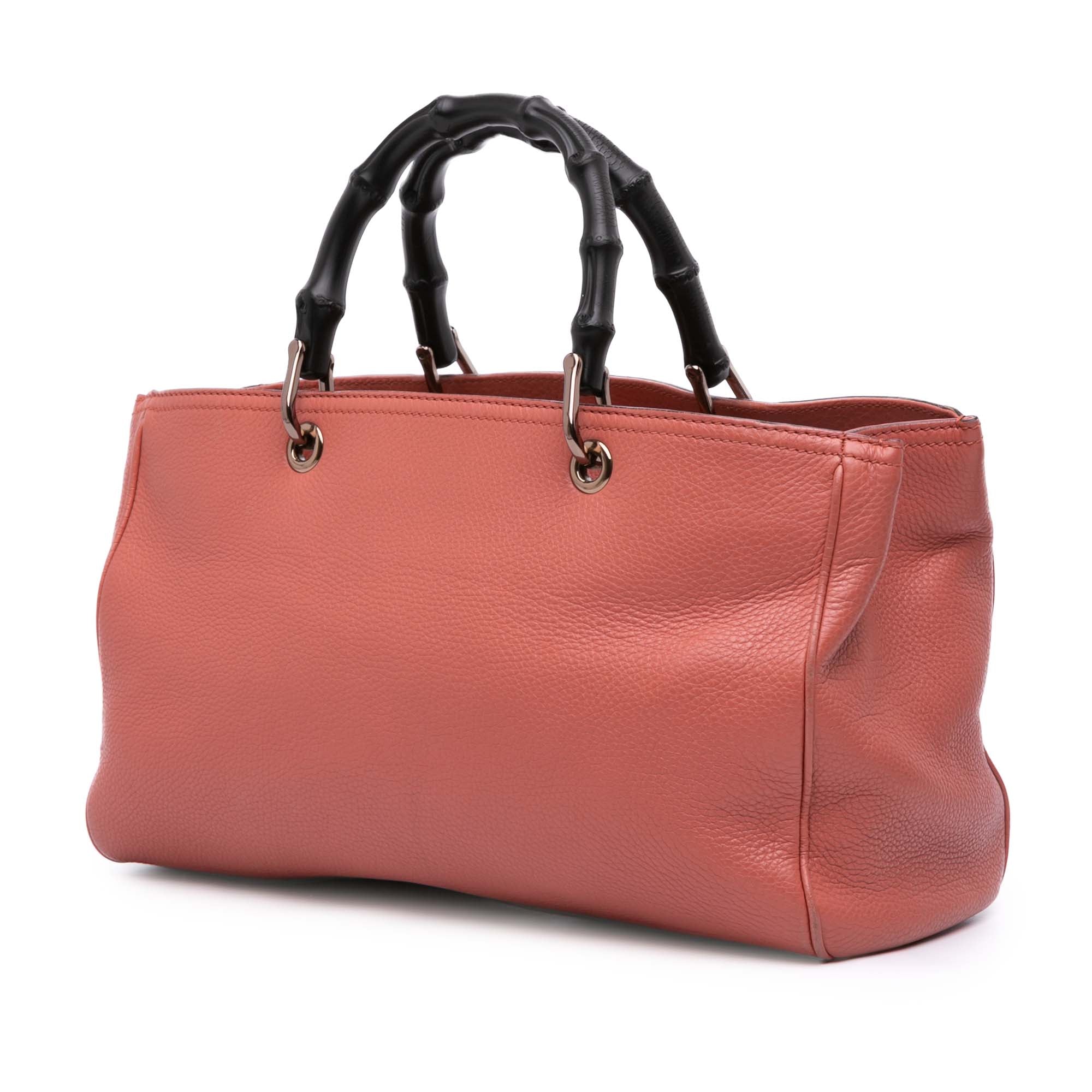 Medium Calfskin Bamboo Shopper Satchel