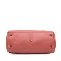 Medium Calfskin Bamboo Shopper Satchel