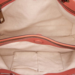 Medium Calfskin Bamboo Shopper Satchel