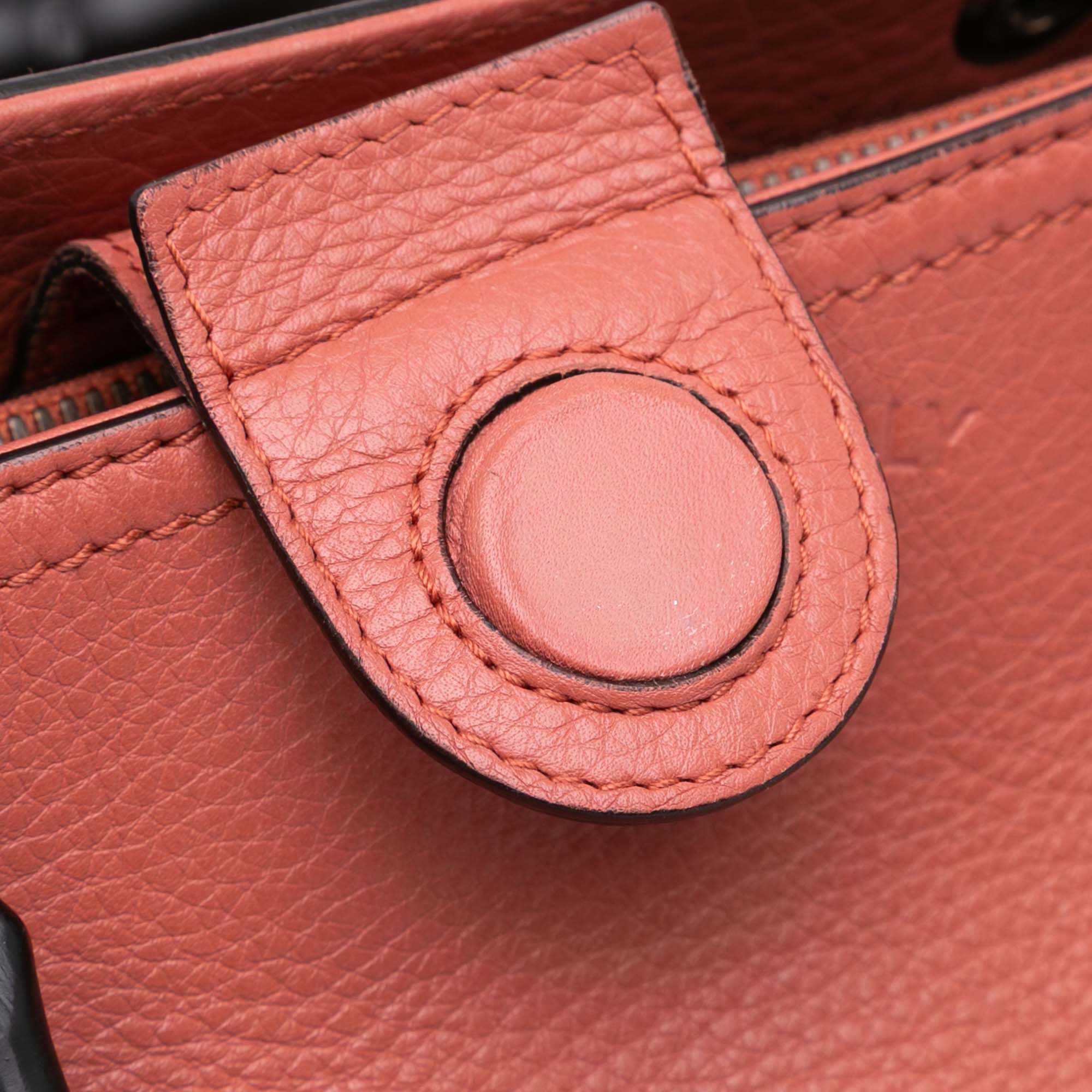 Medium Calfskin Bamboo Shopper Satchel