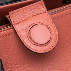 Medium Calfskin Bamboo Shopper Satchel