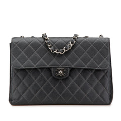Jumbo Quilted Caviar Single Flap