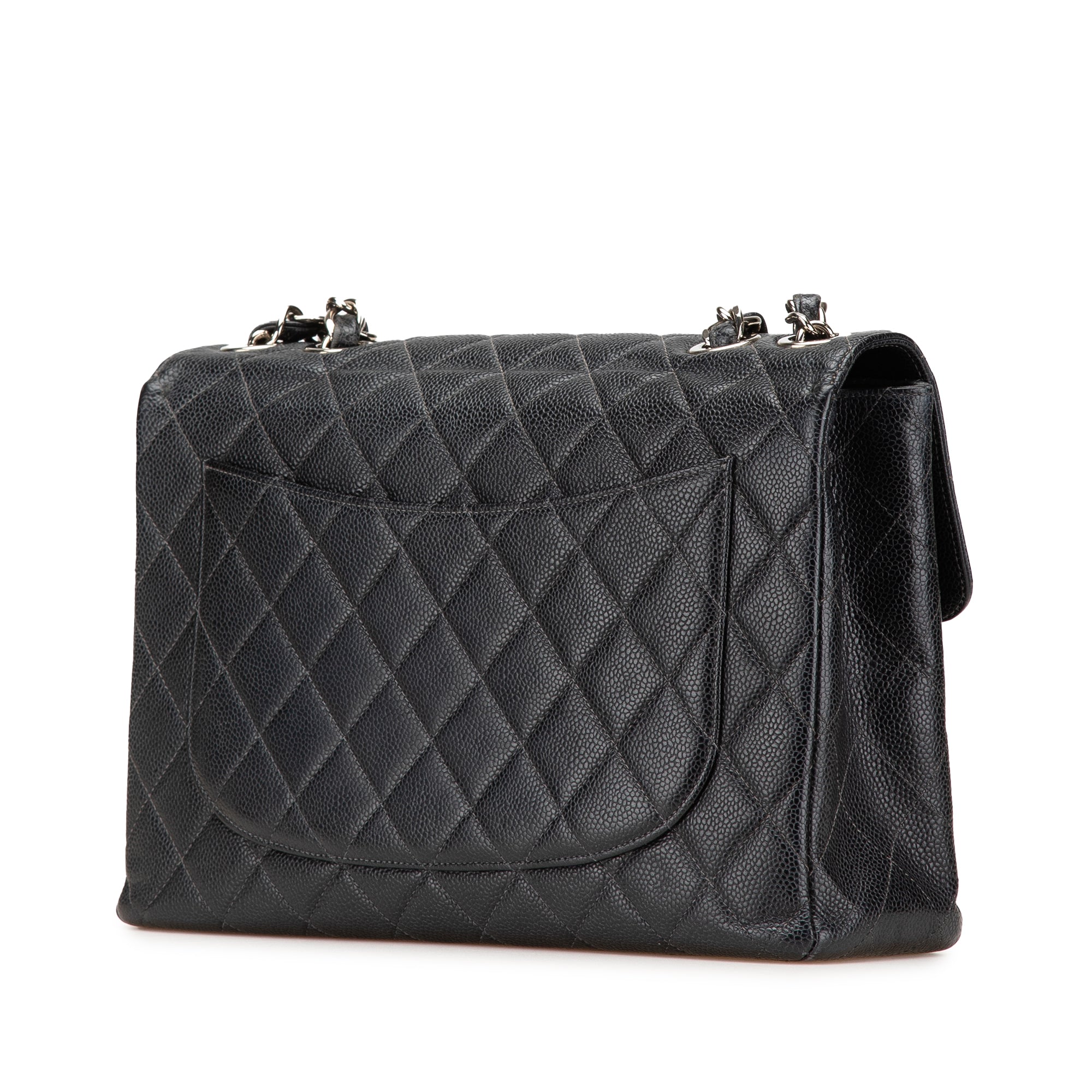 Jumbo Quilted Caviar Single Flap
