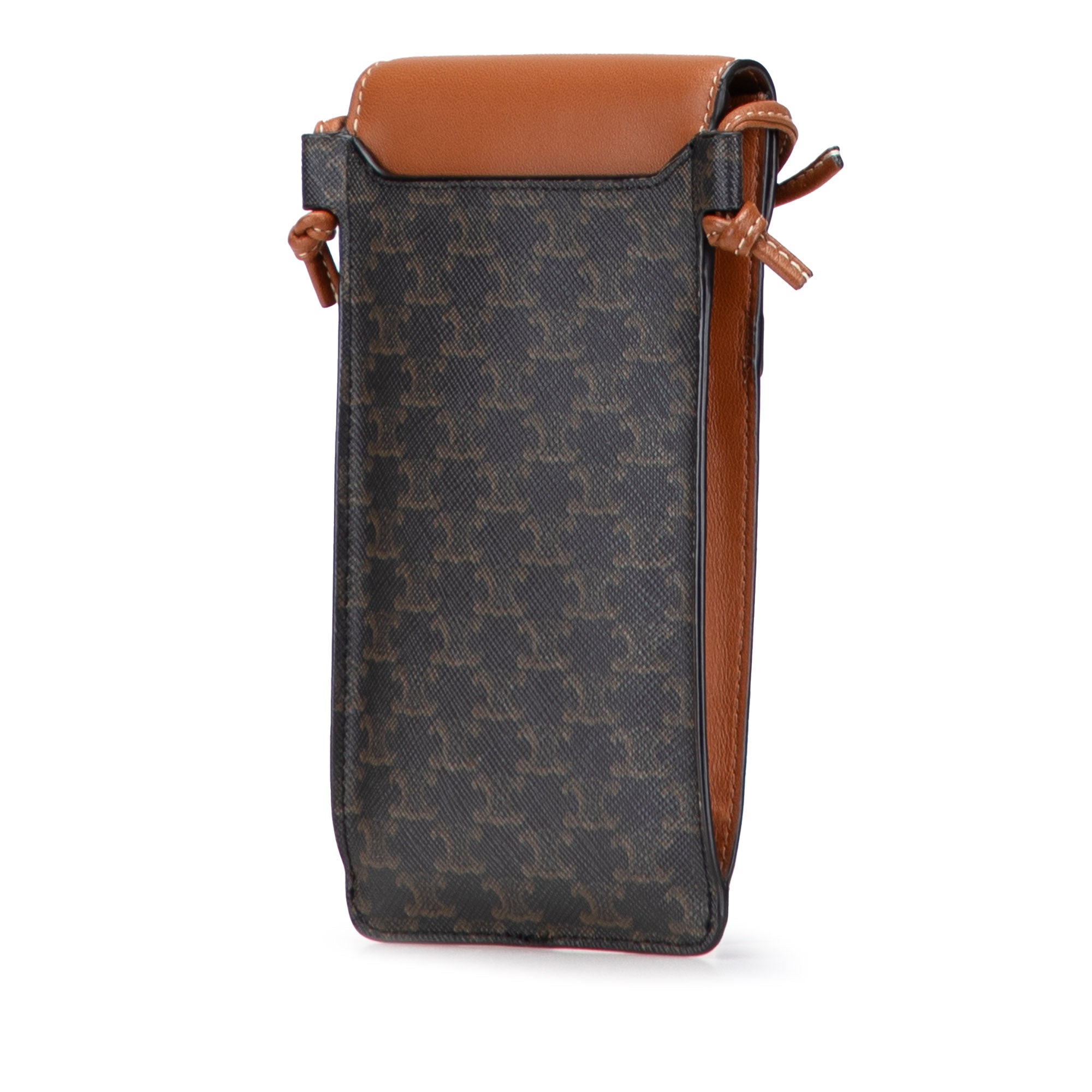 Triomphe Coated Canvas Phone Pouch Flap Crossbody