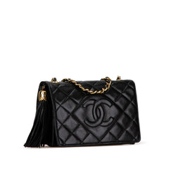 CC Quilted Lambskin Diamond Tassel Flap